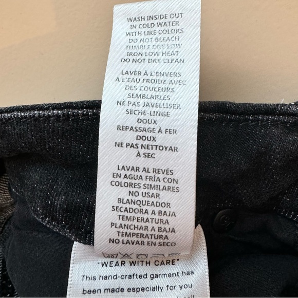 Good American Good Legs Straight Leg Split Pocket Denim Jeans Size 2/26 Black - Picture 10 of 14